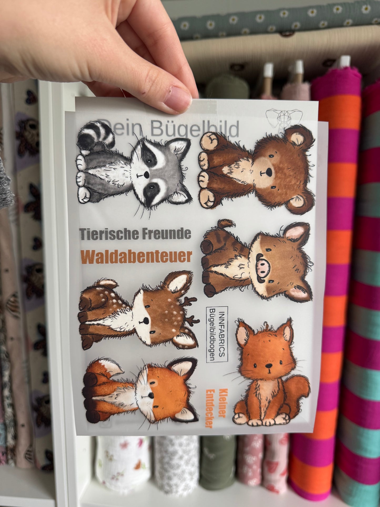 Bügelbildbogen - Waldtiere