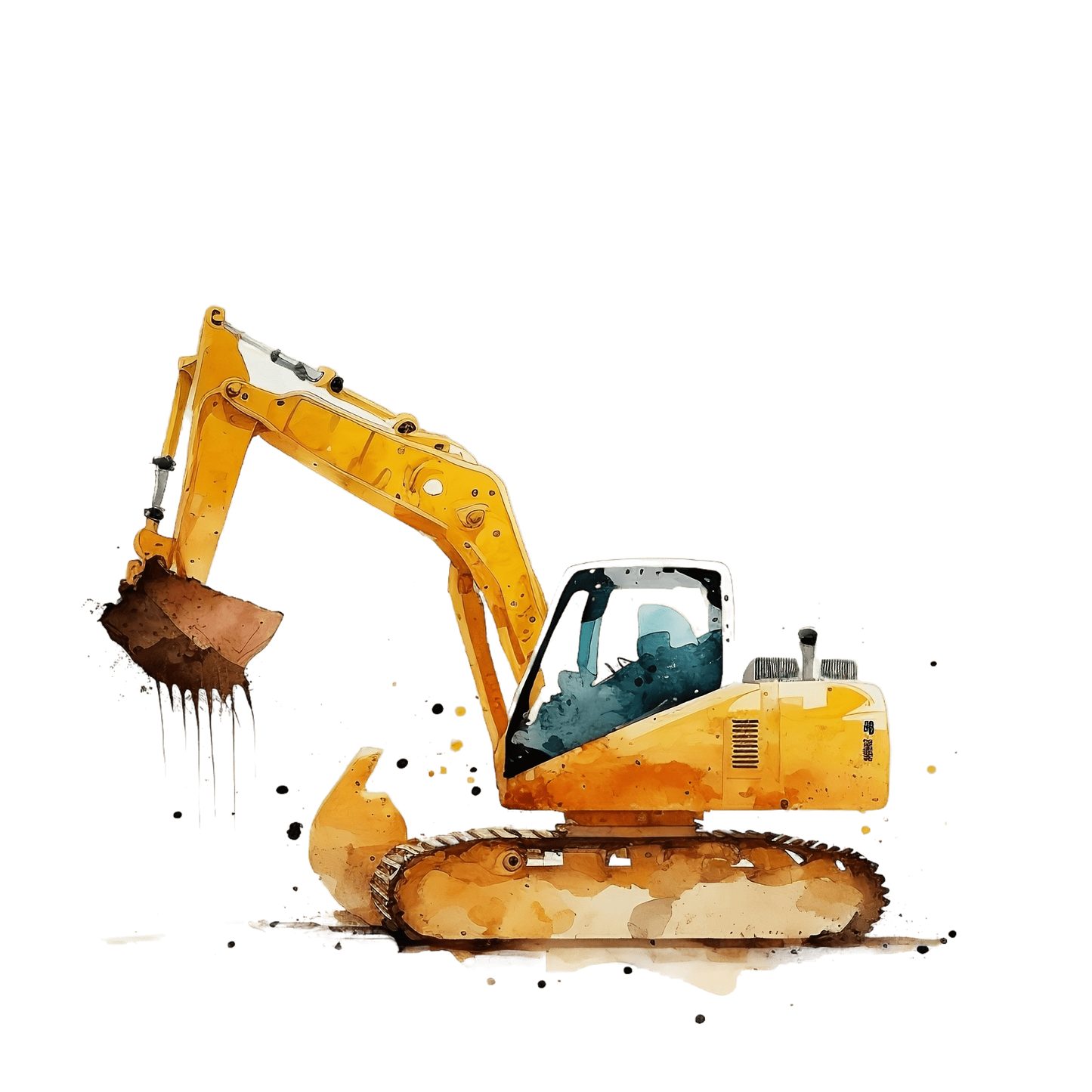 Bügelbild Bagger