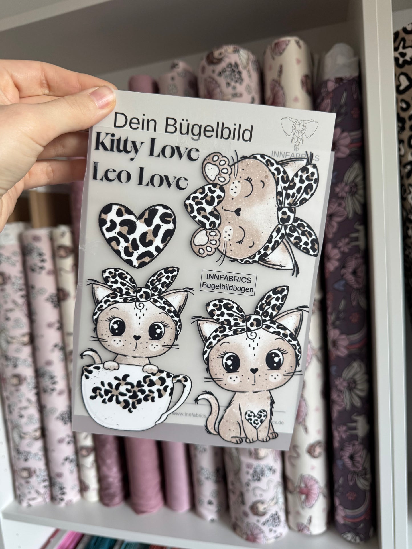 Bügelbildbogen - Leo Kitty