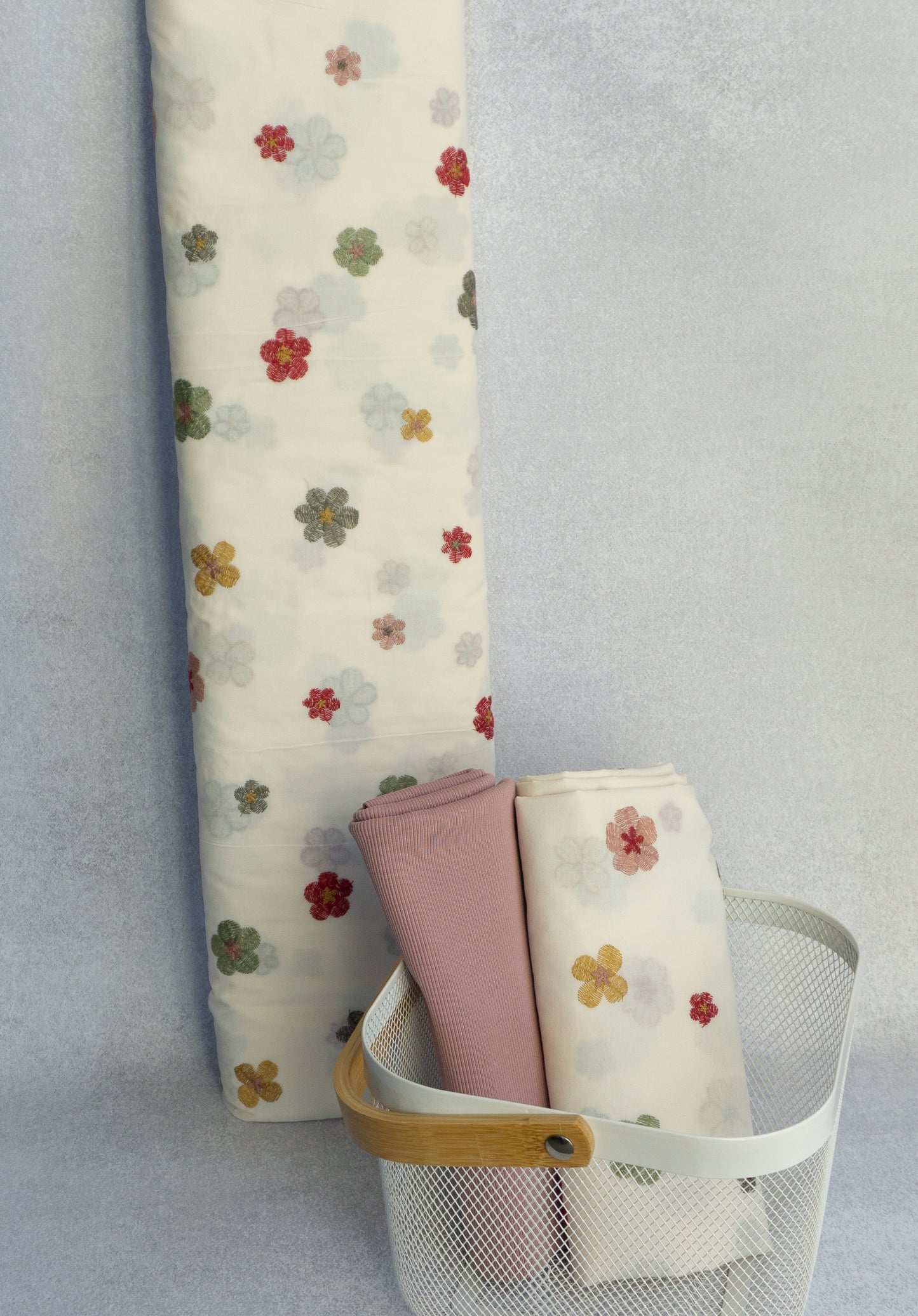 Webware Blumen - Gestickt