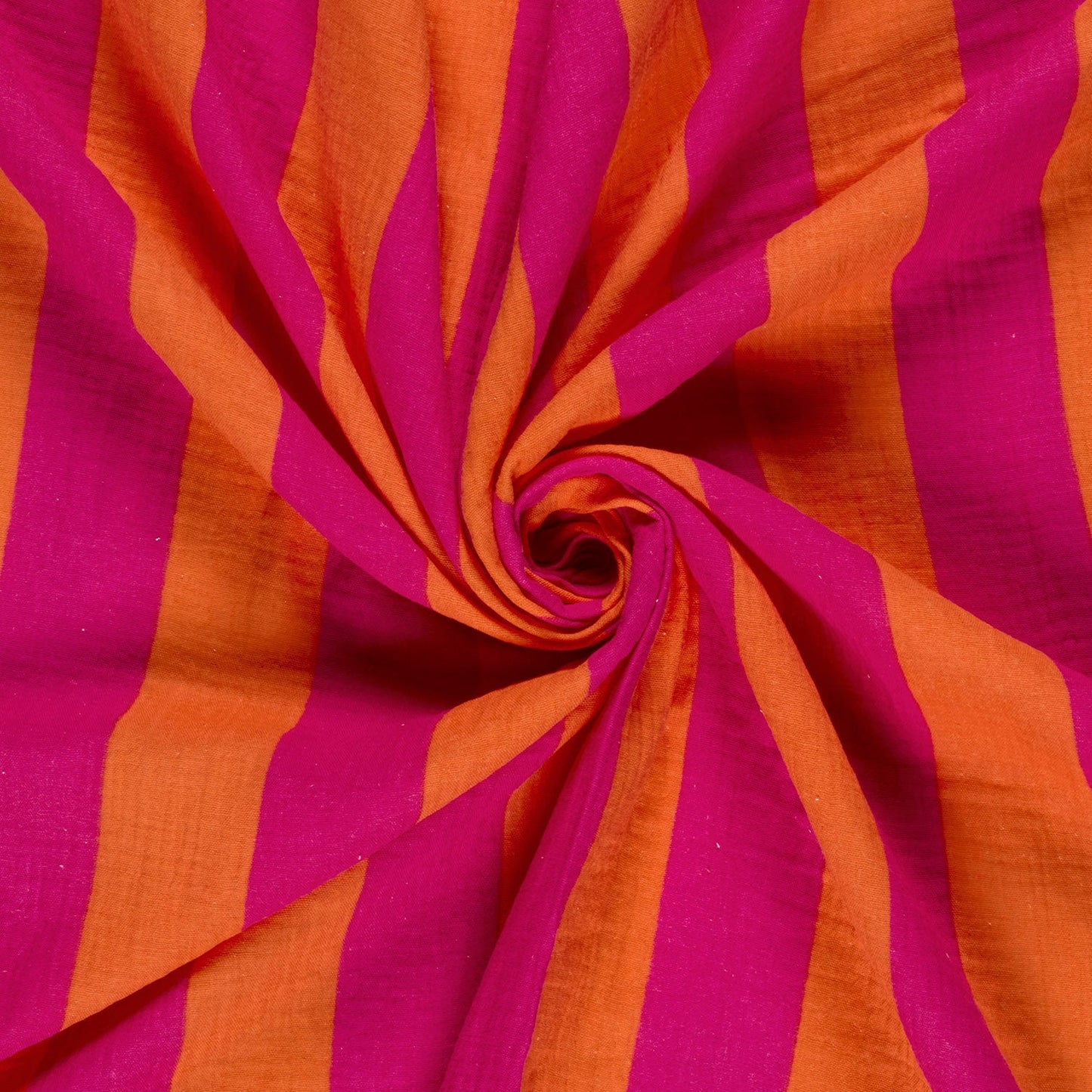 Musselin - Blockstreifen Orange