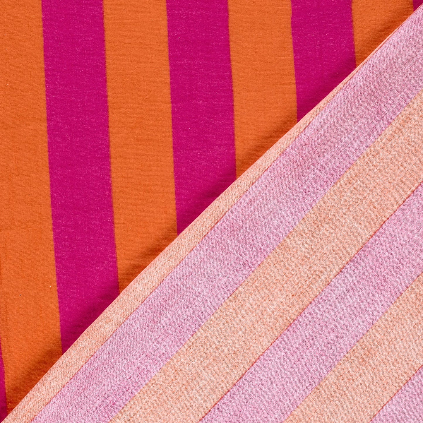 Musselin - Blockstreifen Orange