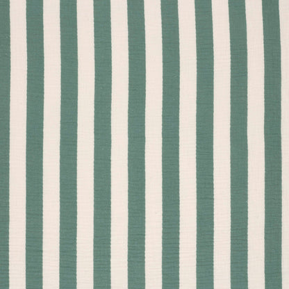 Musselin - Streifen Dunkles Mint