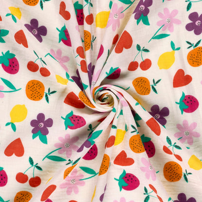 Musselin - Fruit Flowers
