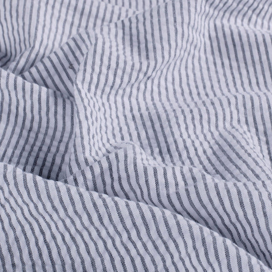 Seersucker Streifen Navy