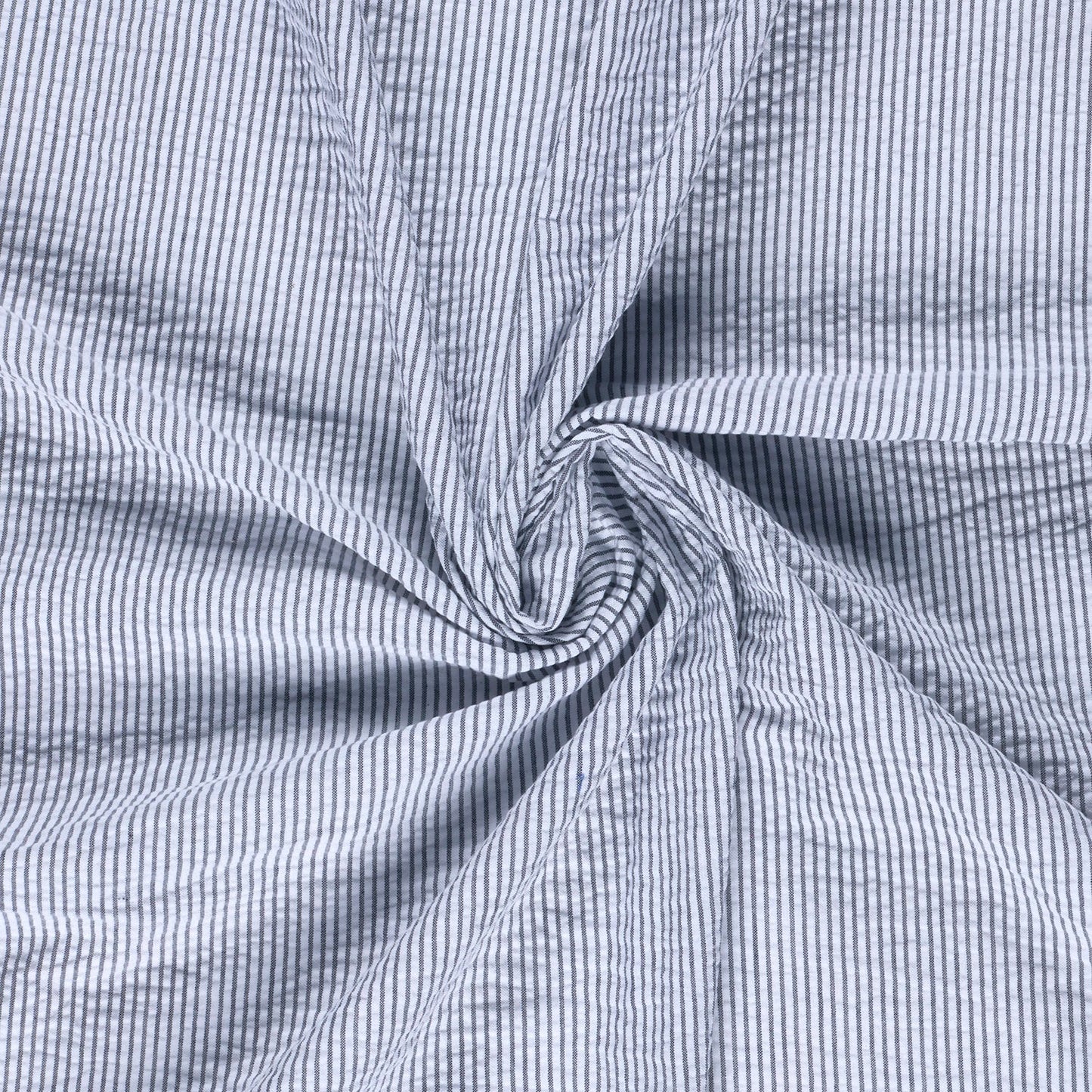Seersucker Streifen Navy