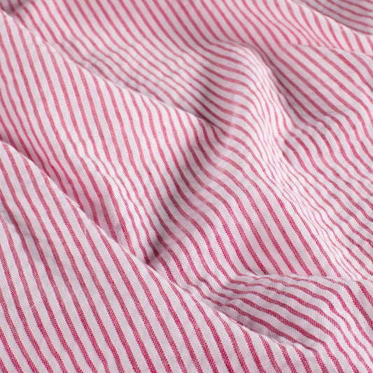 Seersucker Streifen Rot