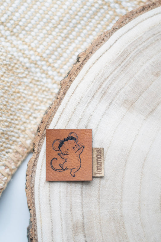 Kunstlederlabel - Mäuse