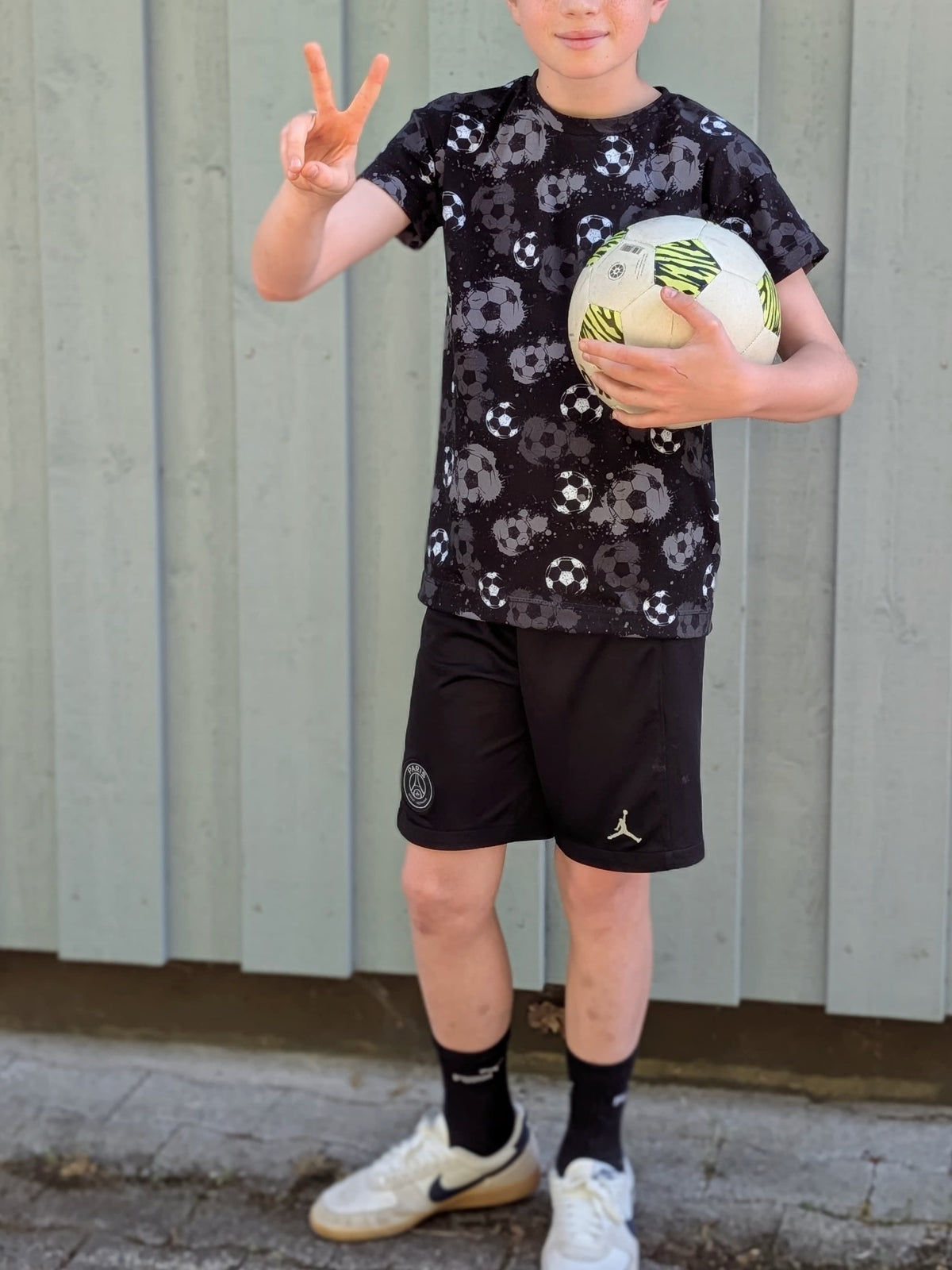 Fußball Schwarz - Jersey