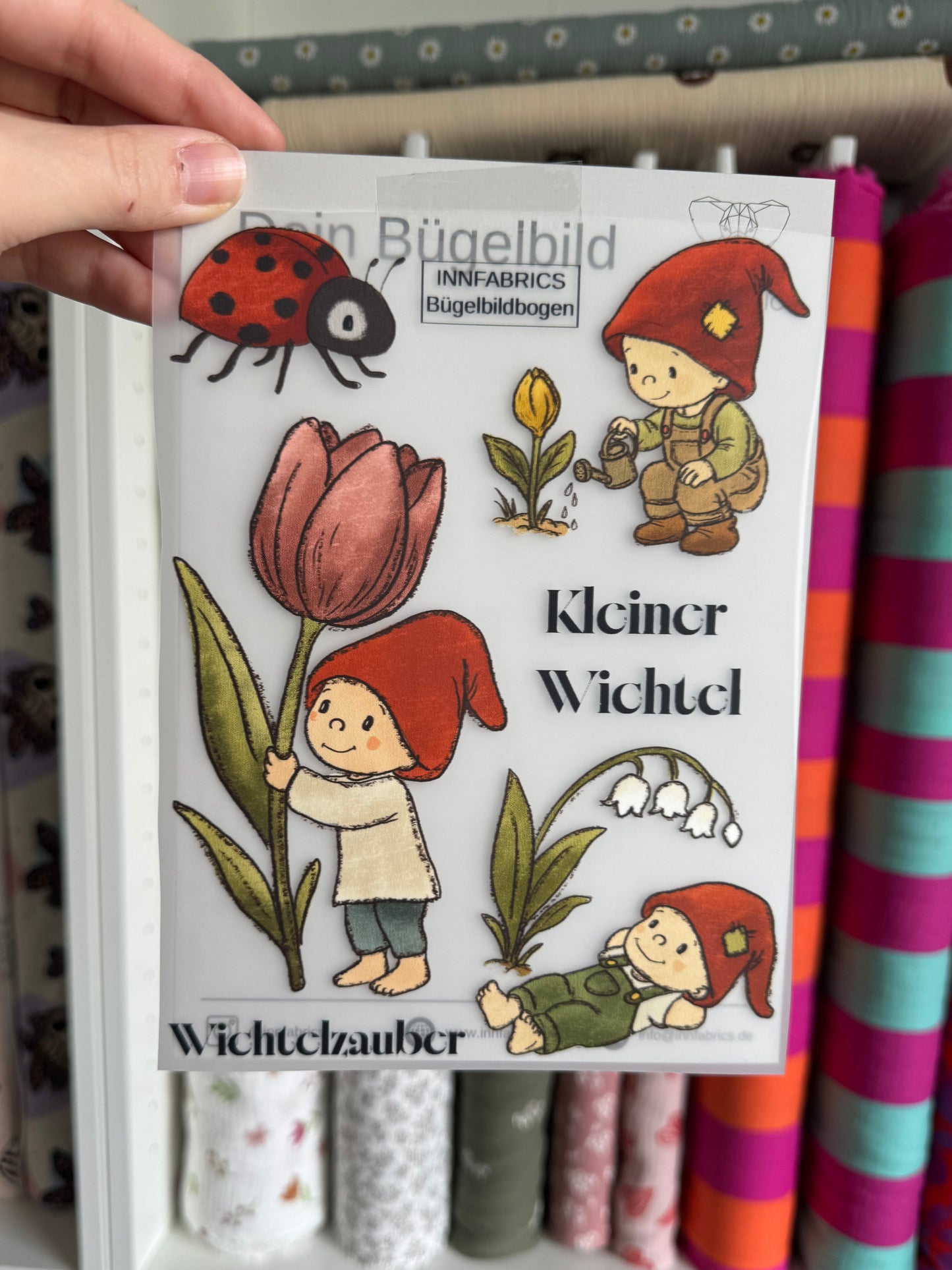Bügelbildbogen - Wichtel