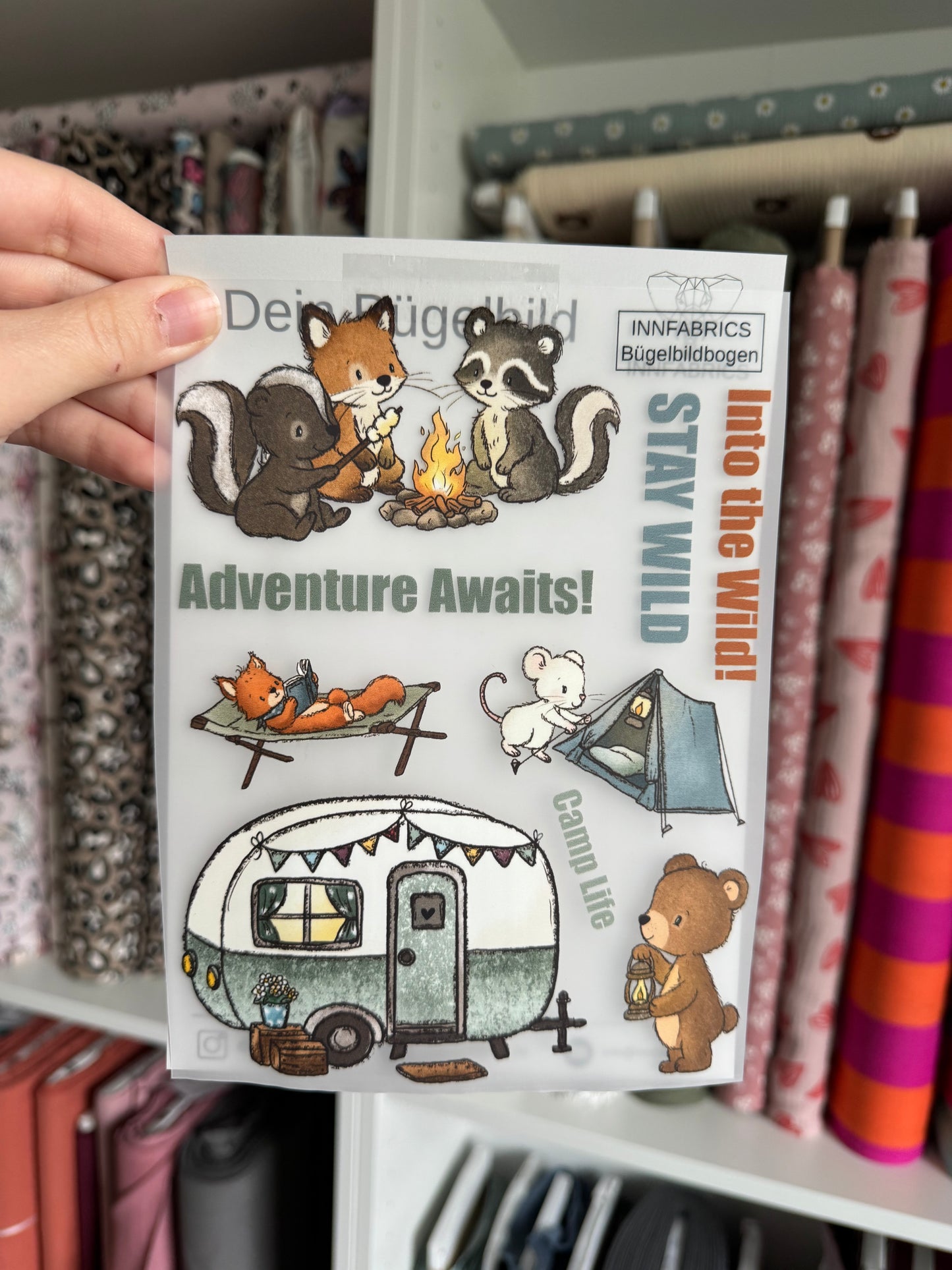 Bügelbildbogen - Camping Wohnmobil