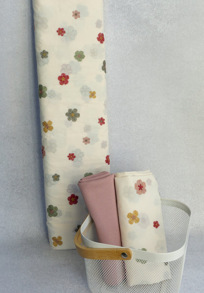 Webware Blumen - Gestickt