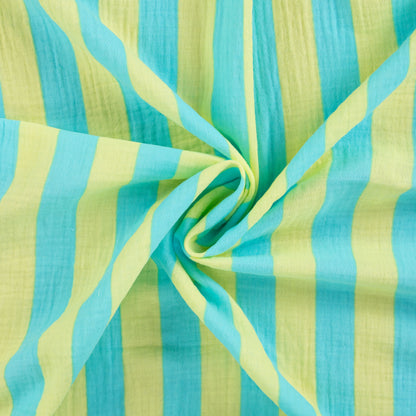 Musselin - Aqua Stripes