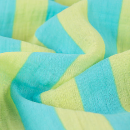 Musselin - Aqua Stripes