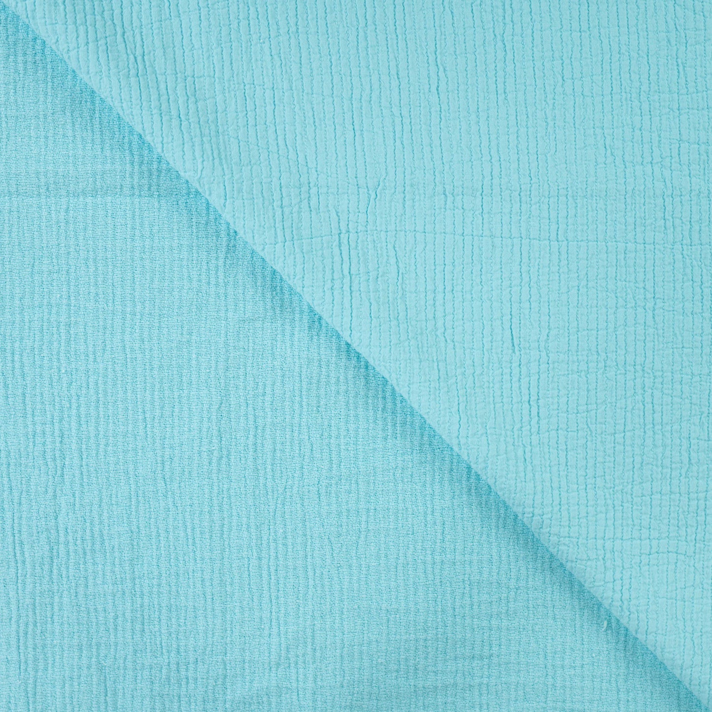 Seersucker Uni Aqua