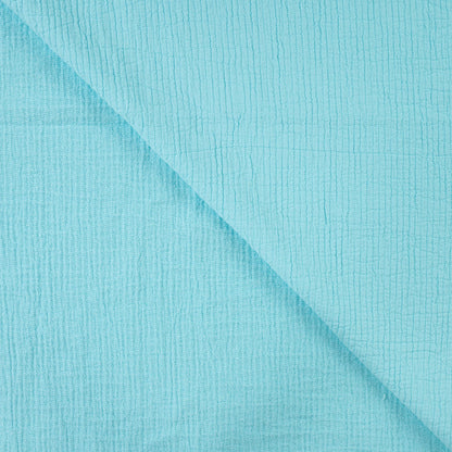 Seersucker Uni Aqua