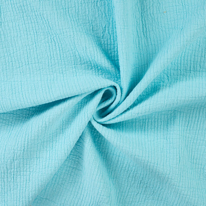 Seersucker Uni Aqua